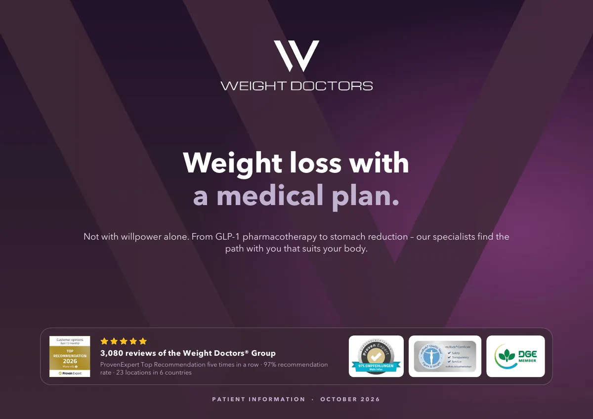 Cover of the patient brochure: Weight loss with a medical plan.