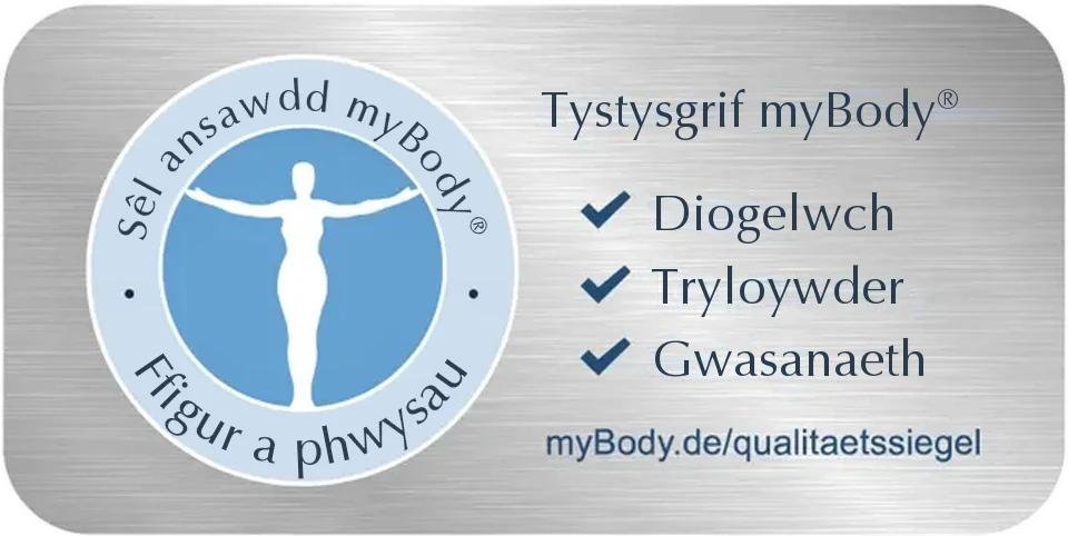 Tystysgrif myBody® Ffigur a phwysau